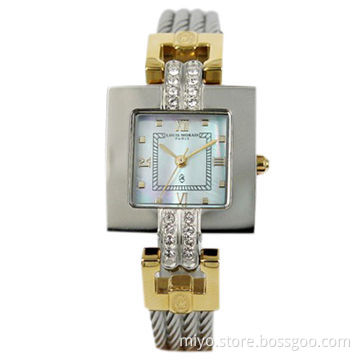 High class Metal Bangle Watch with Japan Movement, 3ATM Water-resistant, Shell Dial